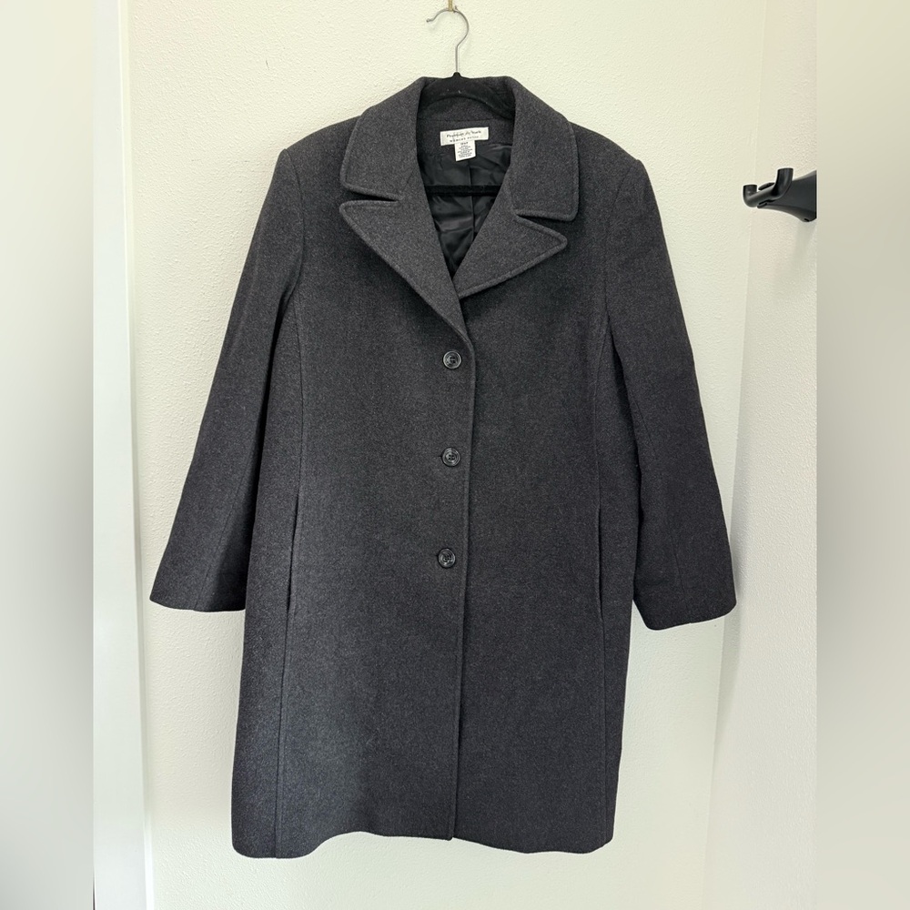 Clean 100% Wool Single-Breasted Pea Coat – Women’s 18P
